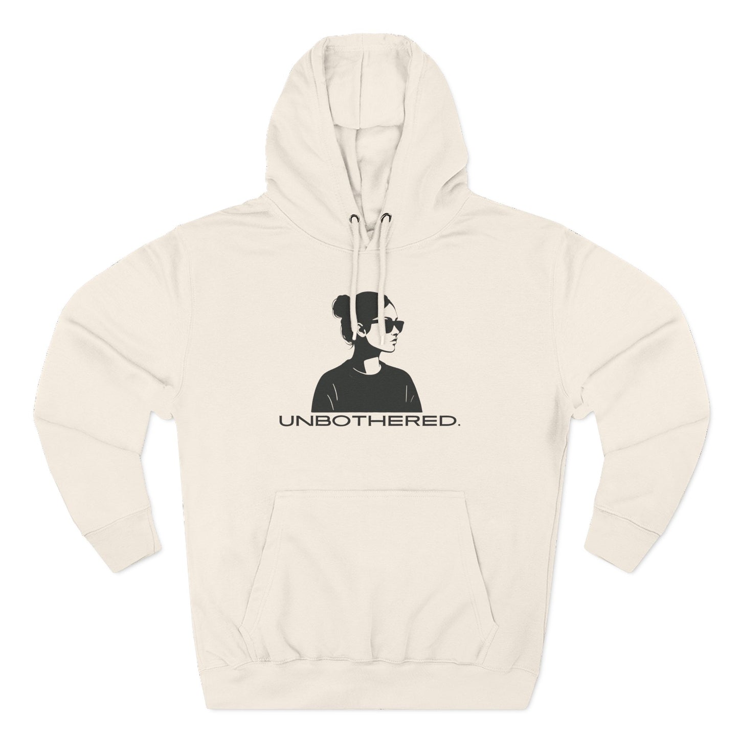 UNBOTHERED Hoodie | Minimalist Silhouette Graphic Unisex Pullover