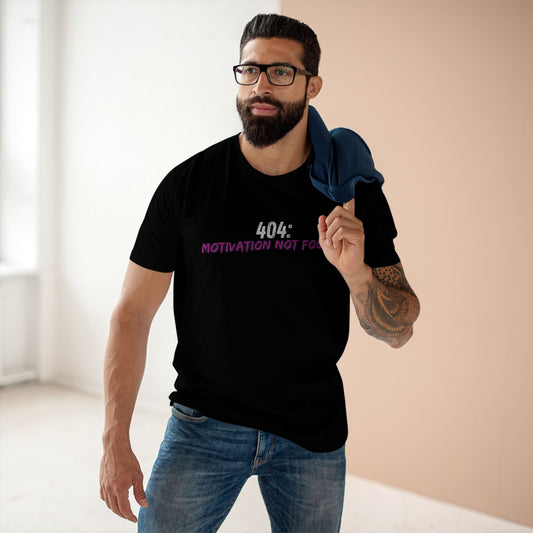404 Motivation Not Found Funny Quote Tee – Premium AS Colour 5001 T-Shirt, Free Worldwide Shipping