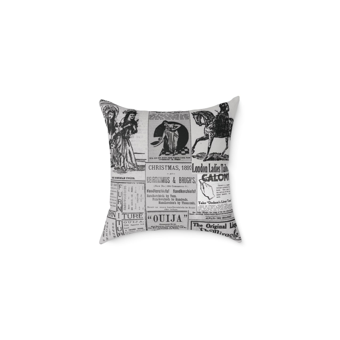 Occult Americana – Vintage Ads Collage Art - CanvasThrow Pillow