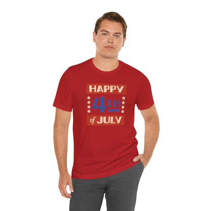 Happy 4th / Land of the Free Tee – Dual-Sided Print – Unisex Bella + Canvas Jersey T-Shirt