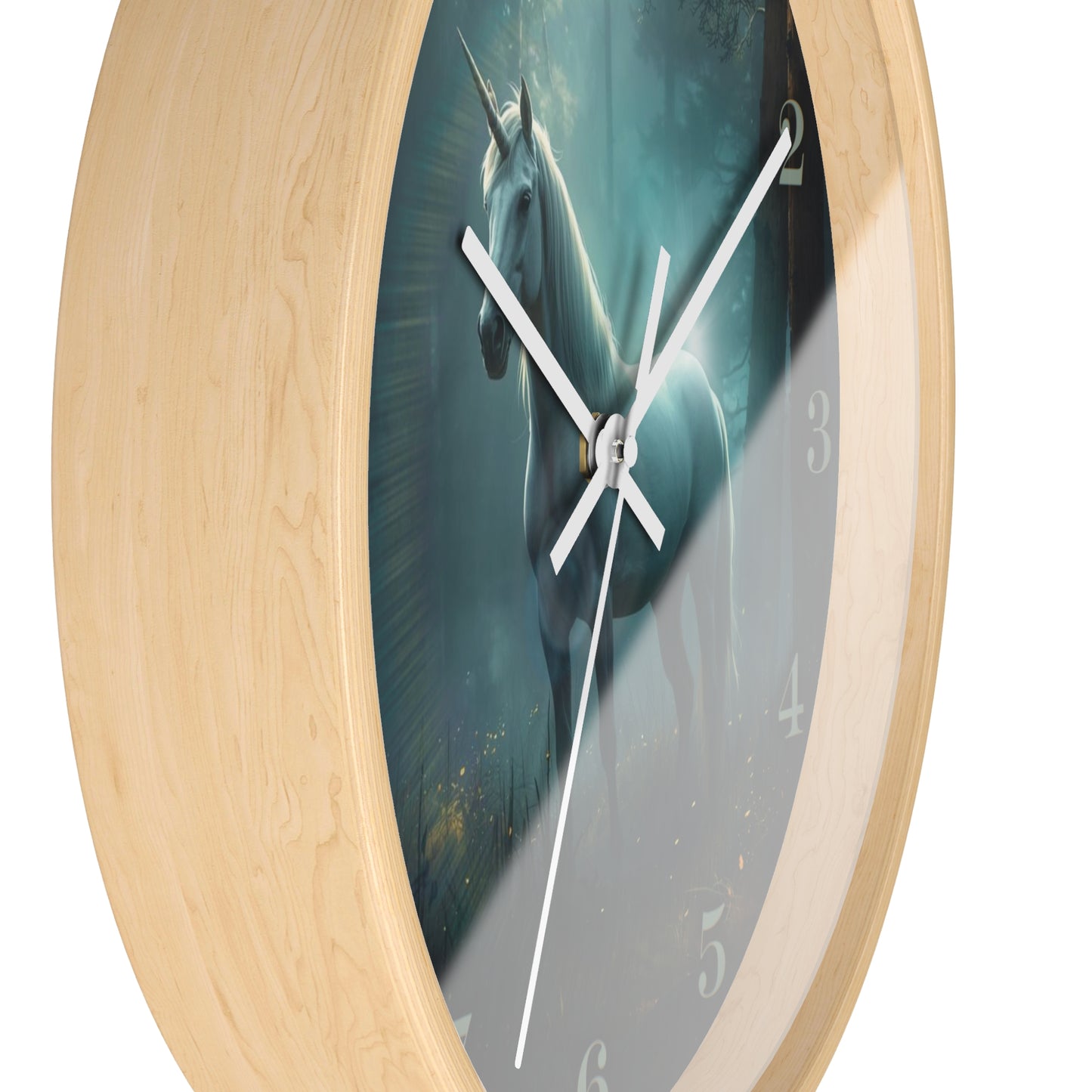 Mystical Unicorn Wall Clock – Enchanted Forest Fantasy 10" Decor