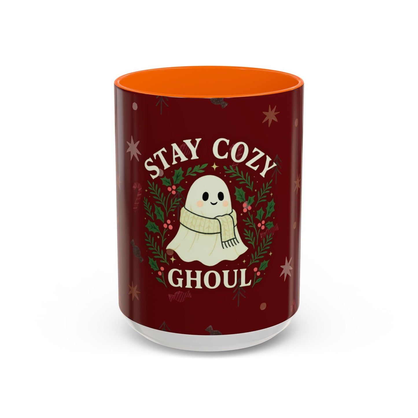 Stay Cozy Ghoul Ghost Holiday Coffee Mug – Funny Cute Christmas Accent Mug