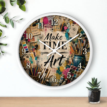 Make Time for Art Wall Clock | Art Teacher Classroom Decor