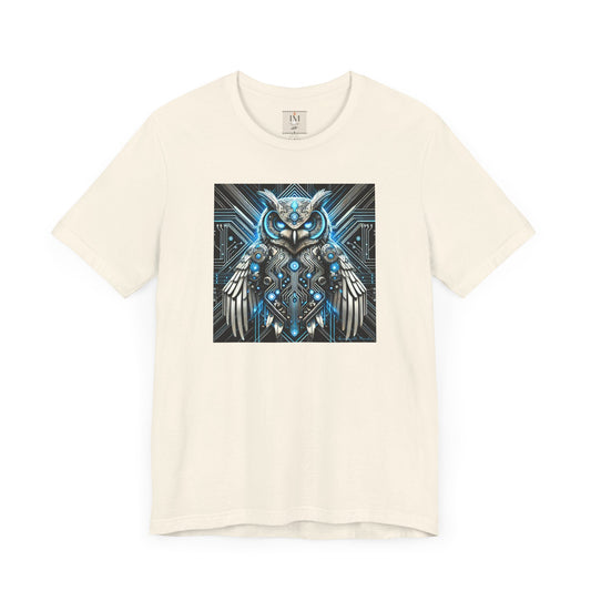 Mystical Cybernetic Owl Graphic Tee - Unisex Tch Short Sleeve T-Shirt