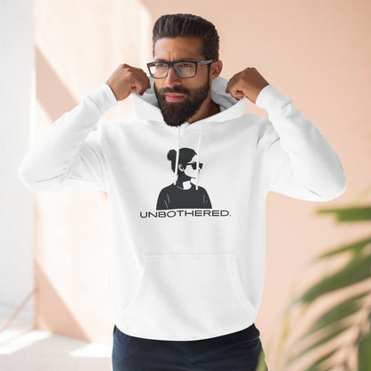 UNBOTHERED Hoodie | Minimalist Silhouette Graphic Unisex Pullover
