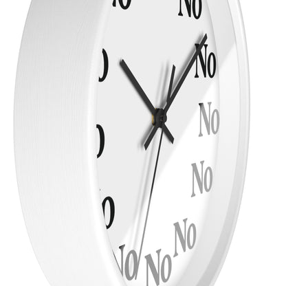 Funny Sarcastic Wall Clock – All Hours Say NO – Boutique 10” Clock for ADHD, Burnout & Passive Aggression Decor