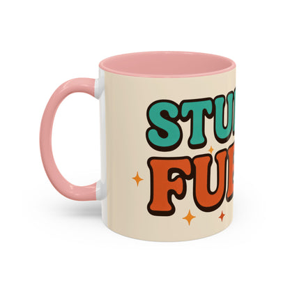 Study Fuel Color Accent Mug (11oz/15oz) – Retro Teacher/Student Coffee Cup • Back to School • Durable Ceramic