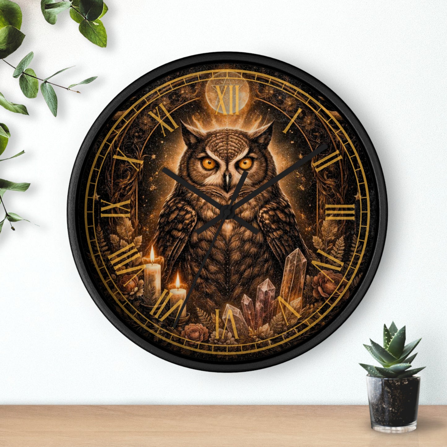 Mystic Owl 10" Premium Wall Clock