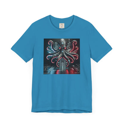 Octopus Sci-Fi Unisex Jersey Short Sleeve Tee - Perfect for Ocean Lovers & Sci-Fi Fans
