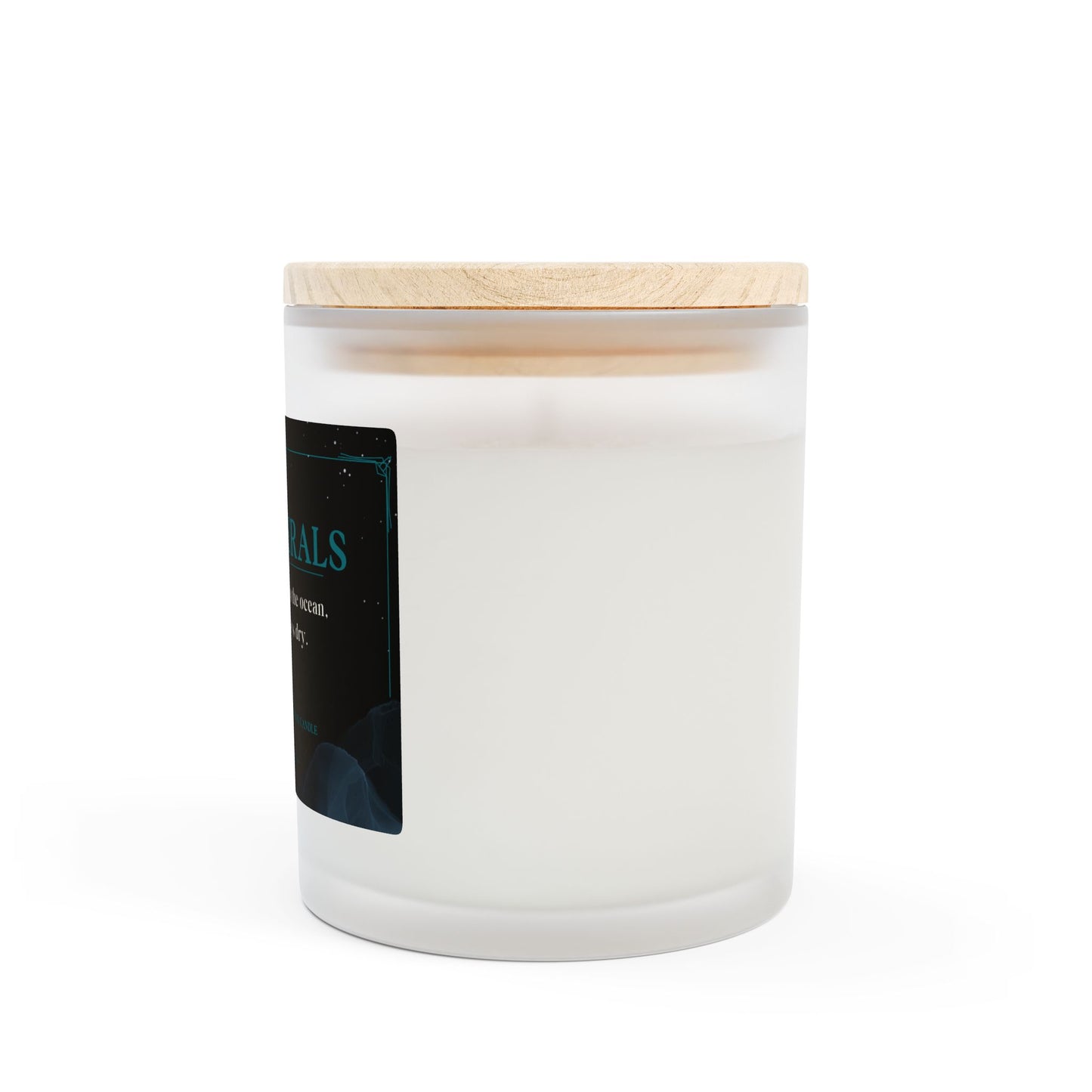 11oz Frosted Glass Natural Soy Wax Candle with Wooden Wick – Available in 9 Scents