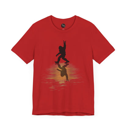 Rocking Bigfoot Unisex Bella+Canvas Jersey Tee - Fun Graphic Shirt for Nature & Cryptid Lovers