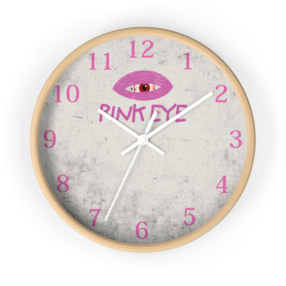 10" Pink Eye Wall Clock