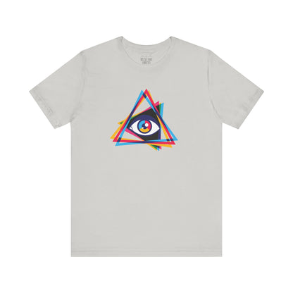 Camiseta Prism Eye: Diseño multicolor llamativo - Camiseta unisex