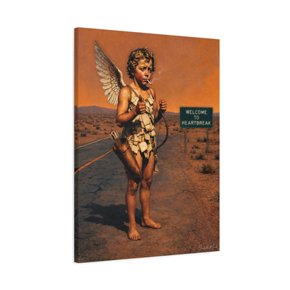 Welcome to Heartbreak – Nostalgic Americana Canvas Wall Art