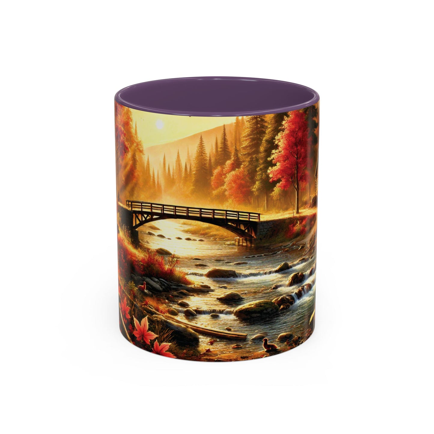 Cozy Autumn Cabin Mug | Fall Vibes Accent Coffee Mug (11oz/15oz)