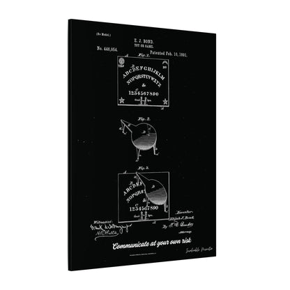Ouija Board Patent Print (1891) – Gothic Spirit Board Canvas Wall Art