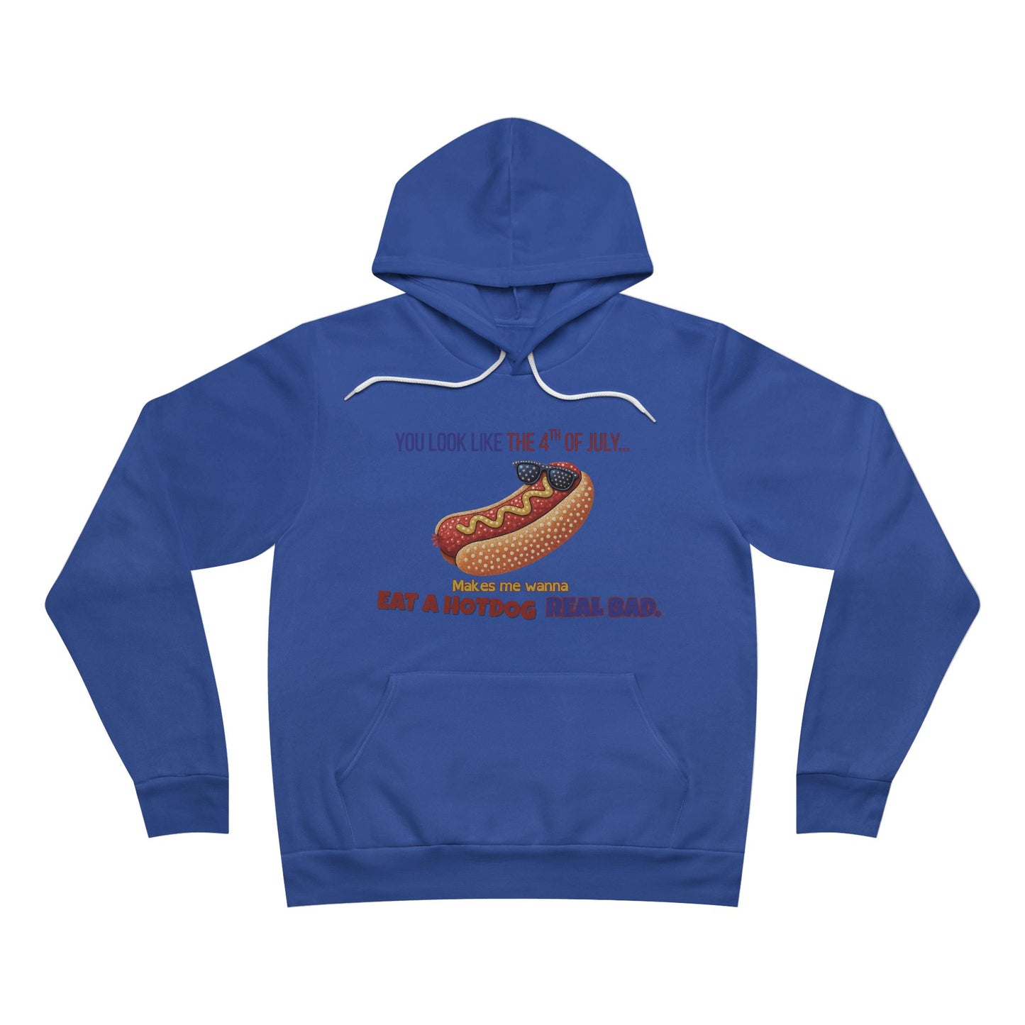 You Look Like the 4th of July – Funny Hot Dog Hoodie, Patriotic Meme Apparel, Soft Bella+Canvas 3719