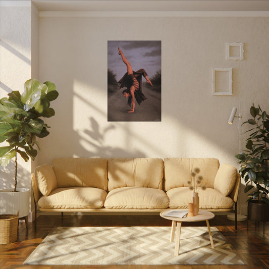 The Acrobat – Matte Canvas Print (Gallery-Wrapped) 0.75" – Vintage Circus-Inspired Canvas Wall Art