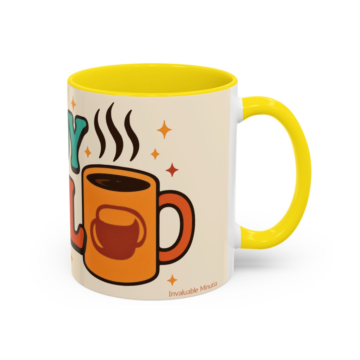 Study Fuel Color Accent Mug (11oz/15oz) – Retro Teacher/Student Coffee Cup • Back to School • Durable Ceramic