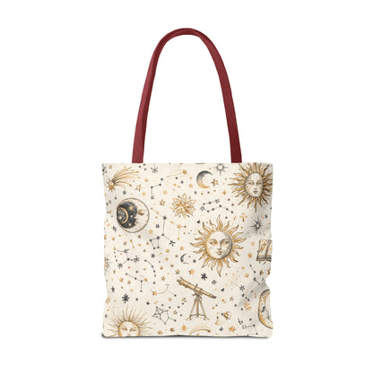 Celestial Sun & Moon Canvas Tote Bag