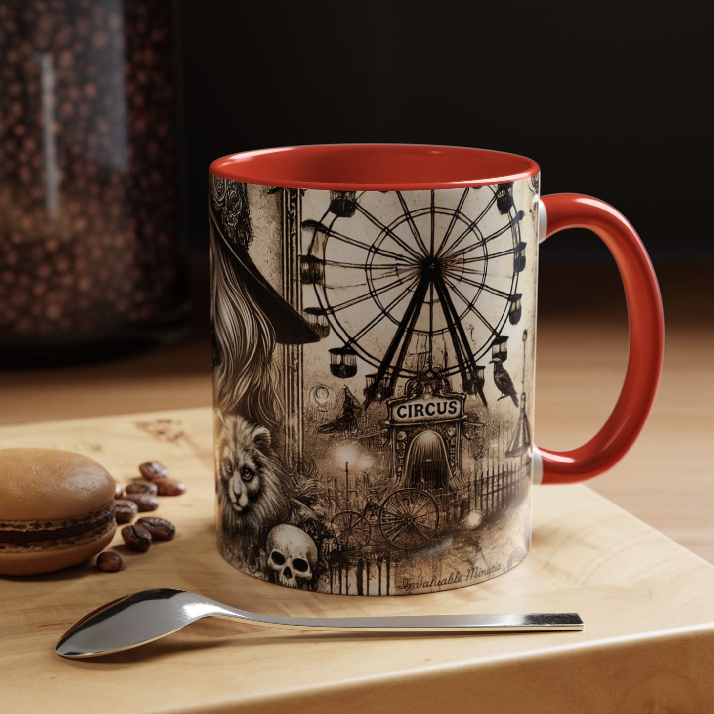 Creepy Circus Witch Mug | Vintage Halloween Accent Coffee Mug (11oz/15oz)