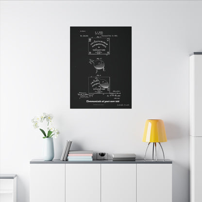 Ouija Board Patent Print (1891) – Gothic Spirit Board Canvas Wall Art