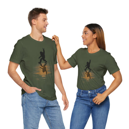 Rocking Bigfoot Unisex Bella+Canvas Jersey Tee - Fun Graphic Shirt for Nature & Cryptid Lovers