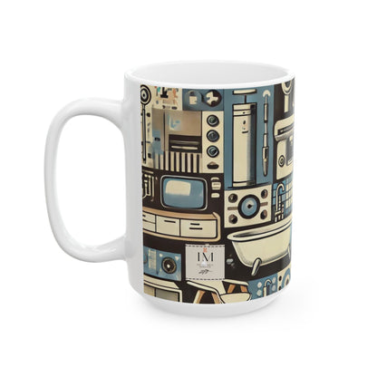 🎨 Minimalist Abstract Retro Revival Custom Coffee Mug – High Quality Gloss Finish – 11oz & 15oz