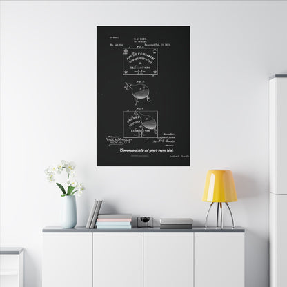 Ouija Board Patent Print (1891) – Gothic Spirit Board Canvas Wall Art