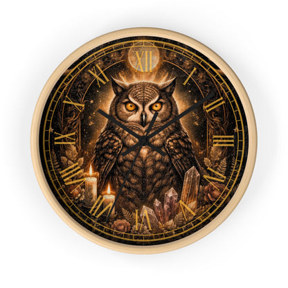 Mystic Owl 10" Premium Wall Clock