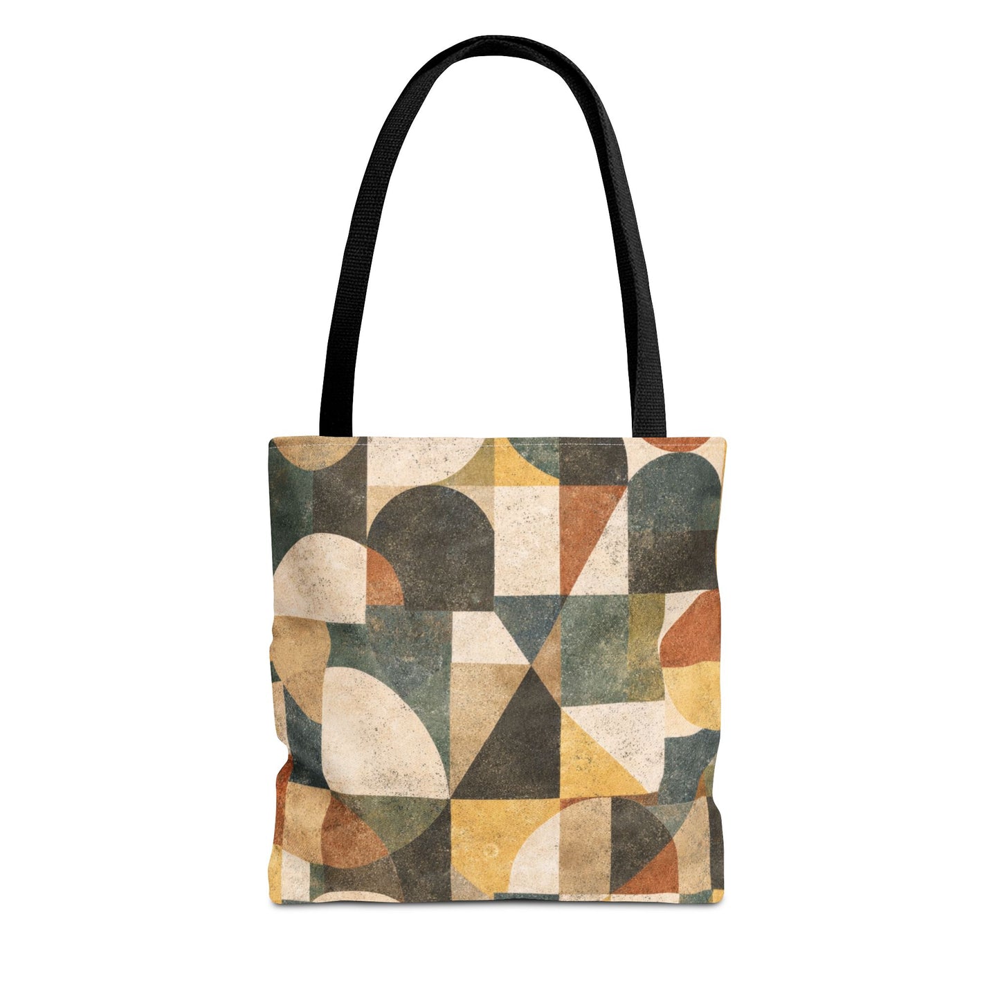 Mid-Century Geometric Canvas Tote Bag