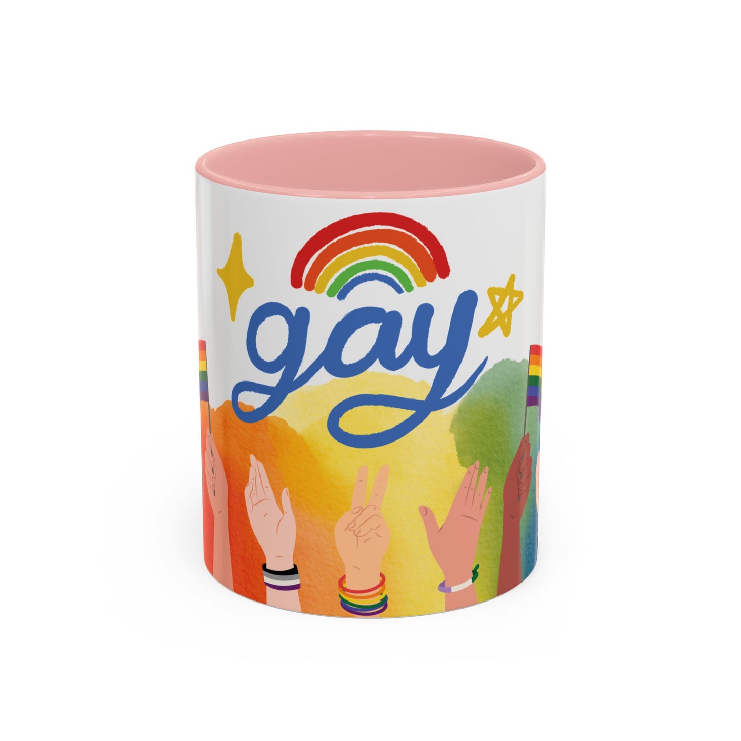 Bold Pride Accent Mug | Fun LGBTQ+ Gift | 11oz & 15oz Options