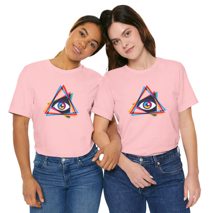 Camiseta Prism Eye: Diseño multicolor llamativo - Camiseta unisex
