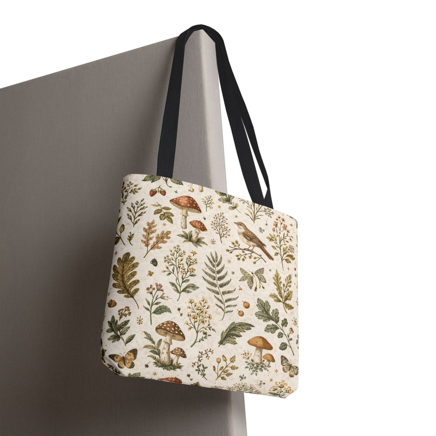 Cottagecore Botanical Canvas Tote Bag