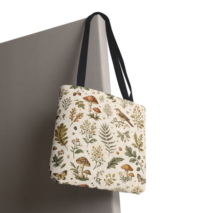 Cottagecore Botanical Canvas Tote Bag