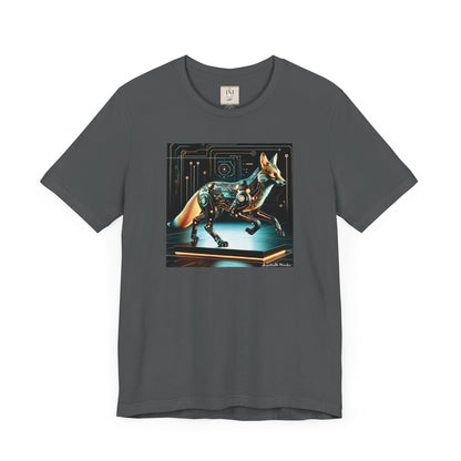 Futuristic Cybernetic Fox Graphic Tee - Unisex Jersey Short Sleeve T-Shirt