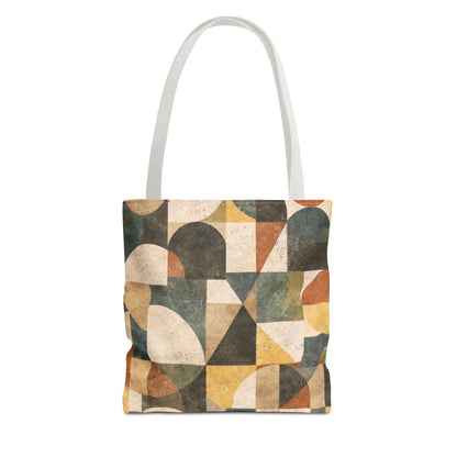 Mid-Century Geometric Canvas Tote Bag