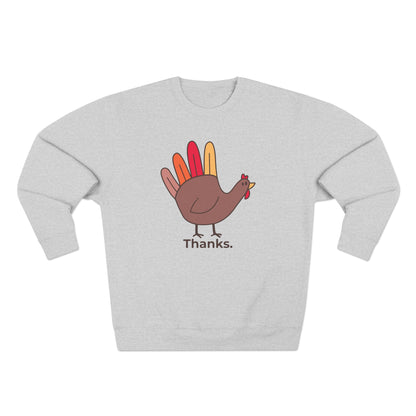 Give Thanks Sweatshirt — Minimalist Thanksgiving Turkey Design | Premium Lane Seven Fleece | Free Worldwide Shipping