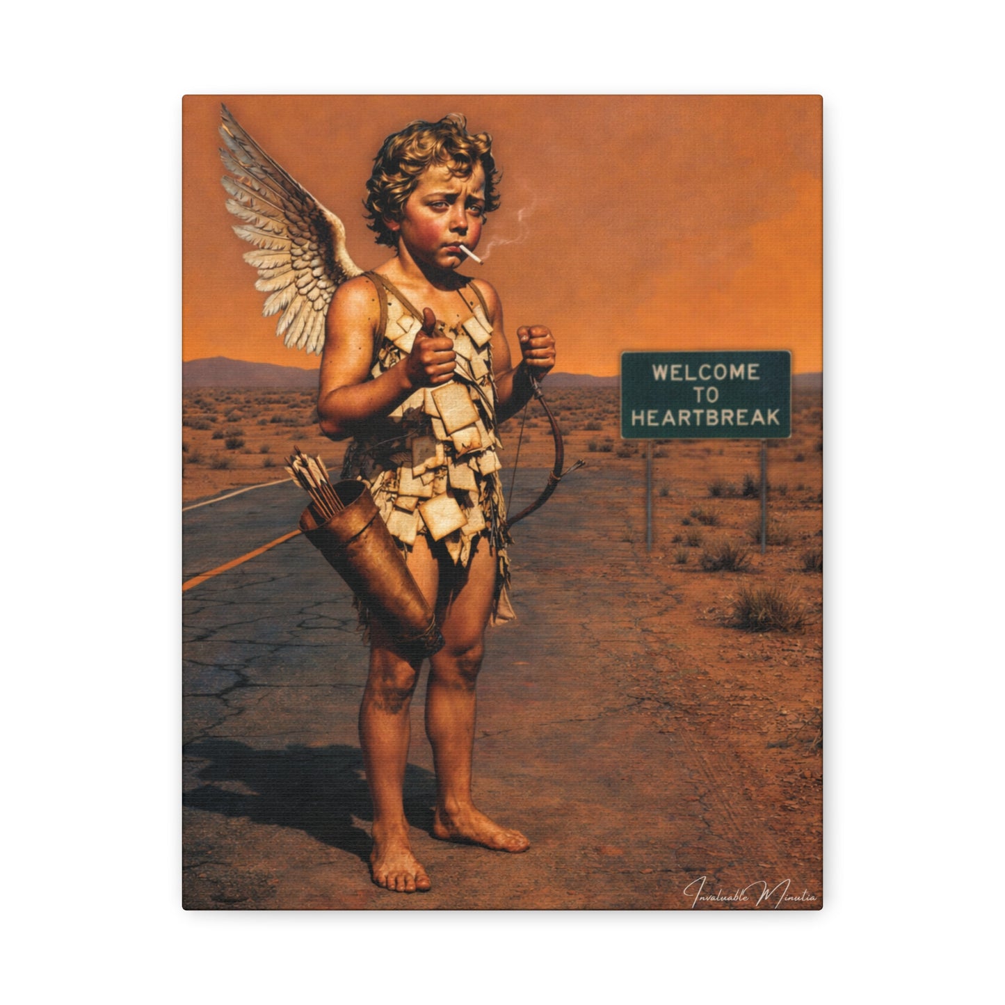 Welcome to Heartbreak – Nostalgic Americana Canvas Wall Art