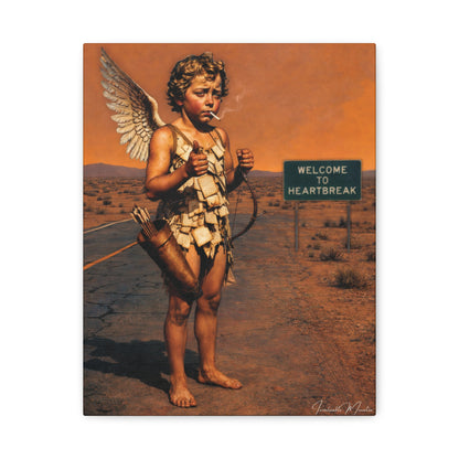 Welcome to Heartbreak – Nostalgic Americana Canvas Wall Art