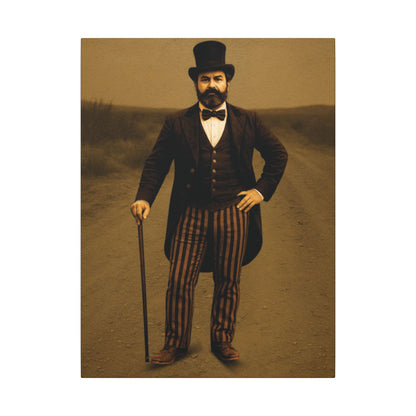 The Ringmaster – Vintage Circus Inspired Canvas Wall Art - Matte Canvas Print (Gallery-Wrapped) 0.75"