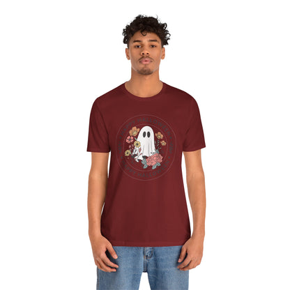 Happy Halloween Floral Ghost Tee – Bella+Canvas 3001