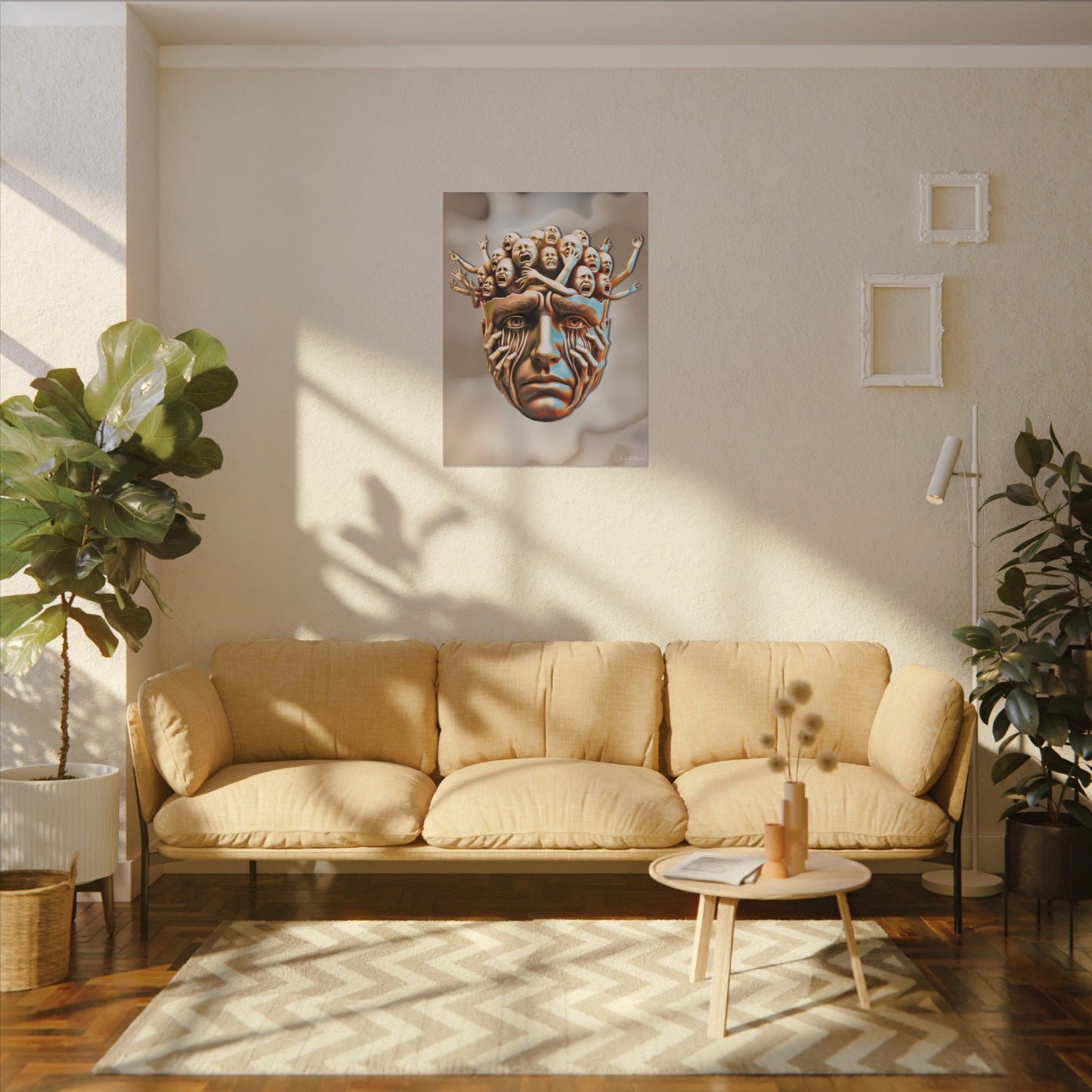 "Known." – Emotional Expressionism Stretched Vertical Canvas Wall Art - ADHD, Anxiety, Depression Reflection