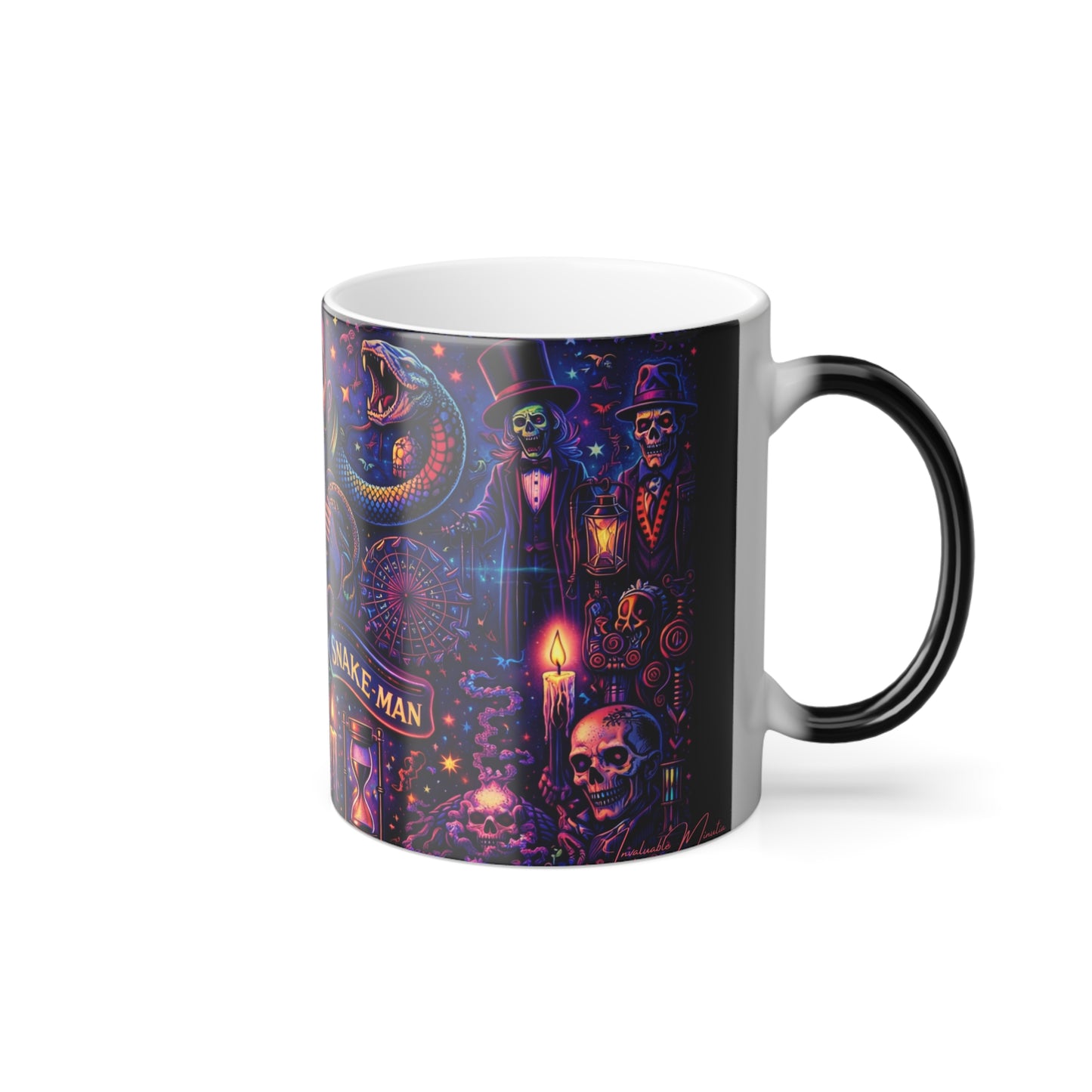 Creepy Carnival Snake Man Color Morphing Mug