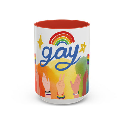 Bold Pride Accent Mug | Fun LGBTQ+ Gift | 11oz & 15oz Options
