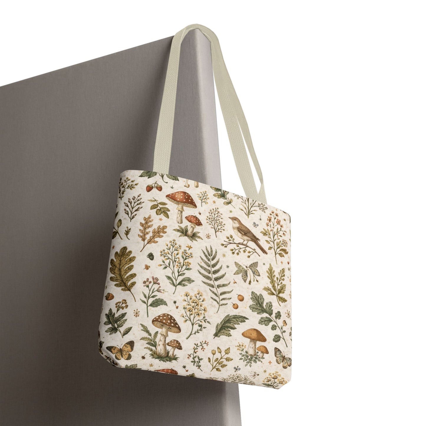 Cottagecore Botanical Canvas Tote Bag