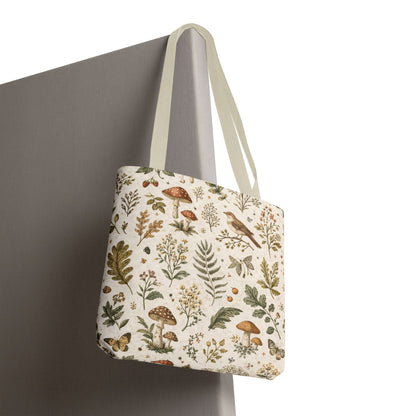 Cottagecore Botanical Canvas Tote Bag