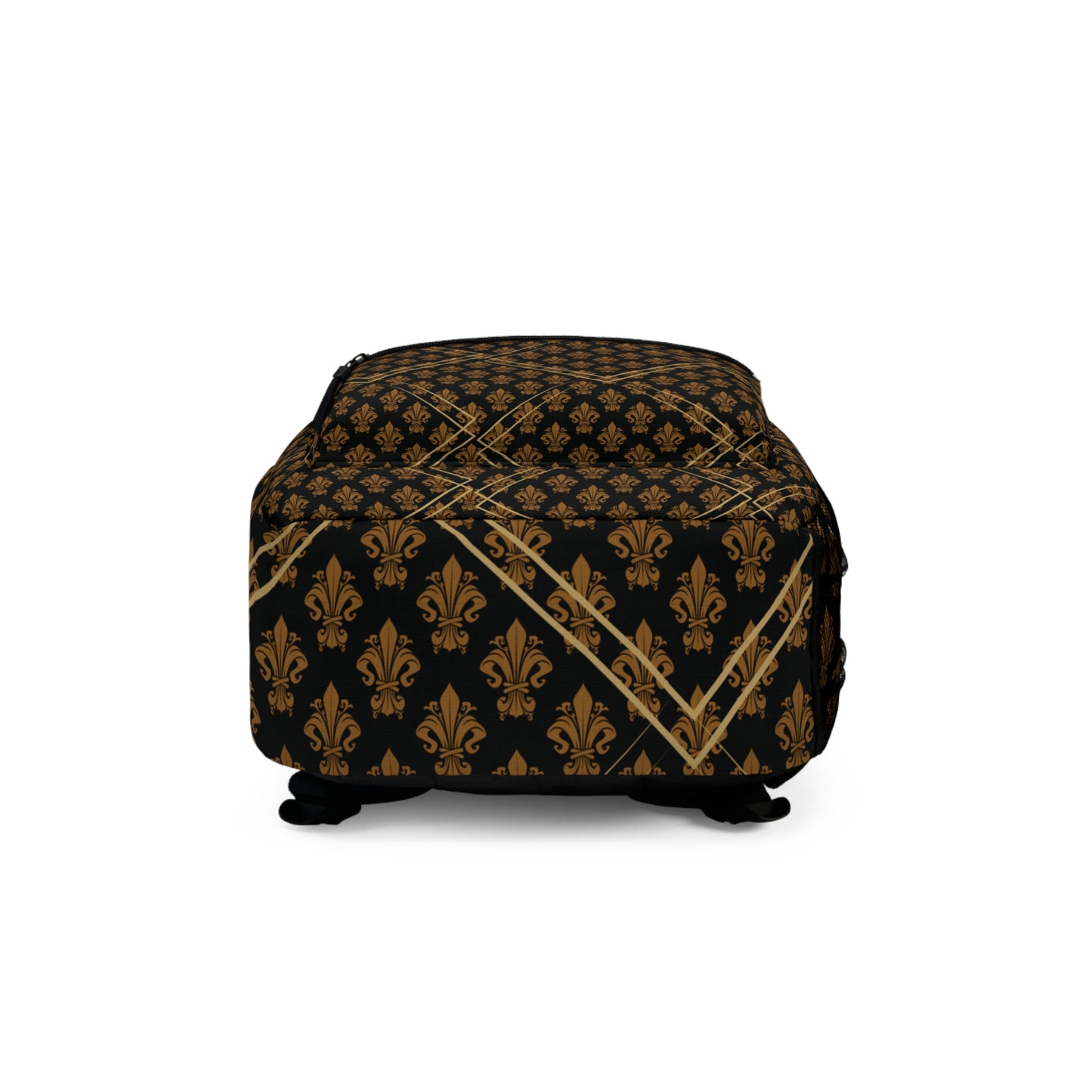 Luxury Fleur-de-Lis Pattern All Over Print Backpack - Durable, Stylish, and Waterproof