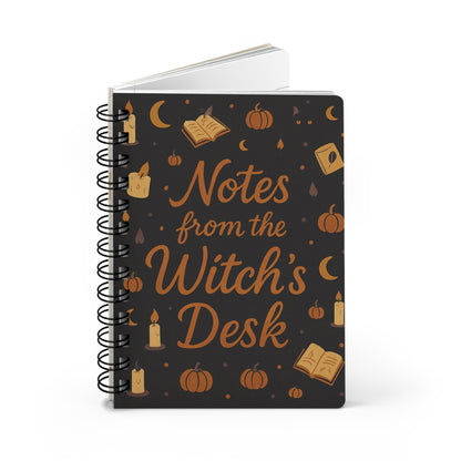 Gothic Witch Hardcover Journal – Black Cat & Broom Silhouette Notebook, Enter If You Dare