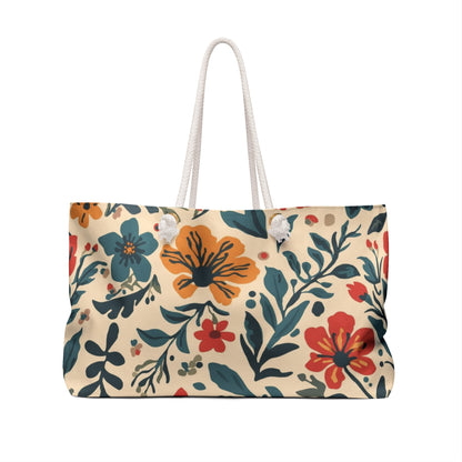 Soft Floral Weekender Tote Bag